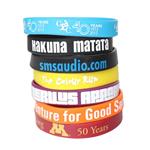 ASPINSS12 1/2" Silicone Band with Silk-Screened Custom Imprint